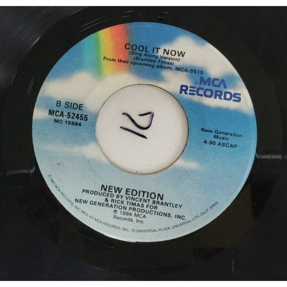 Record 45 RPM Vinyl  New Edition- Cool It Now VINTAGE 1984 - Picture 6 of 7